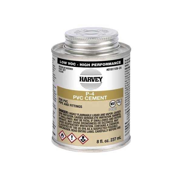 Oatey Harvey P4 PVC cement, 8 oz 018110V-24